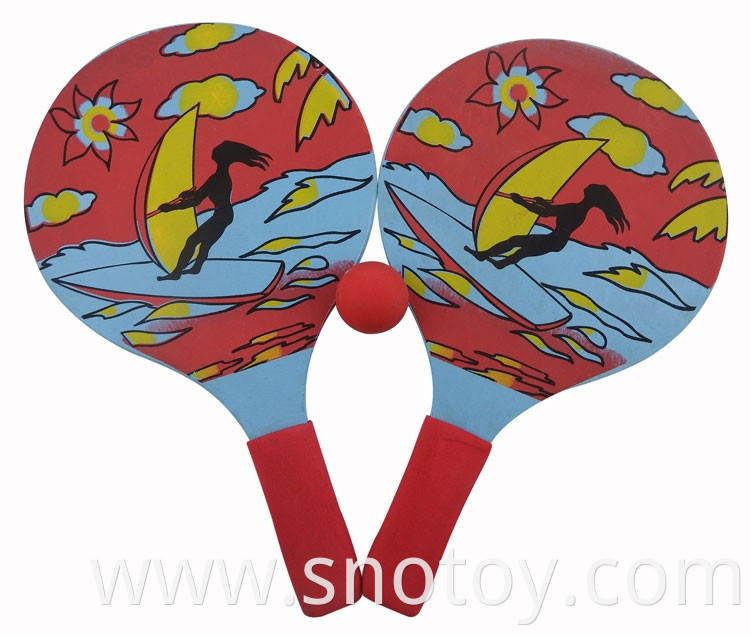 Custom-made good value plastic beach racket for outdoor game